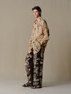 INTO THE EAST 25 Autumn/Winter Ramie Flower Shadow Lapel Shirt ITE-E1DGSS001KT21SH-QKQ Light Khaki